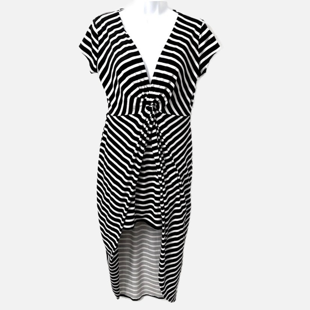 Haute Monde, Women’s High/Low Striped Dress